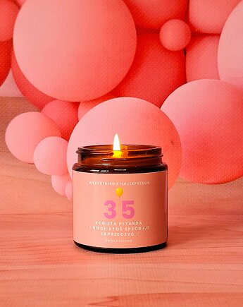 Prezent na 35 urodziny - świeca sojowa zapachowa, SOy