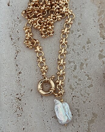 Naszyjnik łańcuszek Perła Naturalna, Chmolowska Jewellery