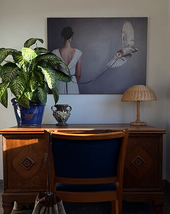 Dziewczyna z sową - obraz na płótnie lub plakat, Dekoracje PATKA Patrycja Kita