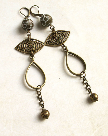 S A L E : UNIKATOWE kolczyki :: oko proroka, kaktusia