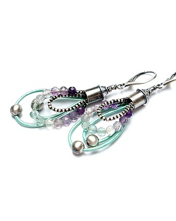 Kolczyki srebrne Pętelki -bubble, Katia i krokodyl