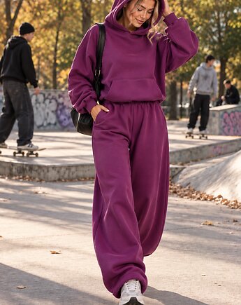 Dres Hoodie + Baggy 2W1 PLUM, SOREXWEAR