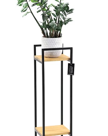 Kwietnik Metalowy Półka Stojąca 80cm czarny loft, JAKPOLDESIGN