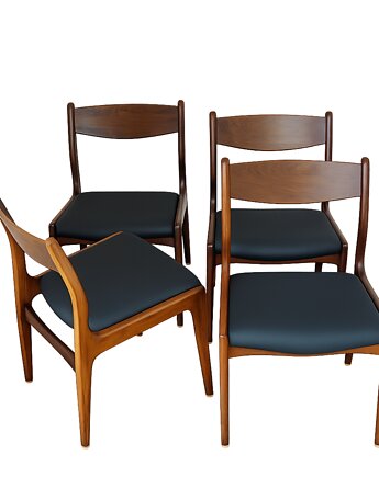 Kpl 4 krzeseł palisander vintage lata 60 Richbilt styl Johannes Andersen, Relikt design