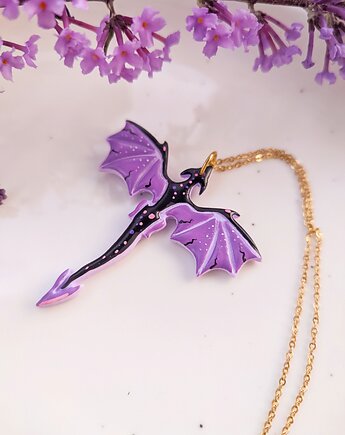 Naszyjnik z smokiem z wizerunkiem smoka dla fana smoków, smok, Dary Rusałki