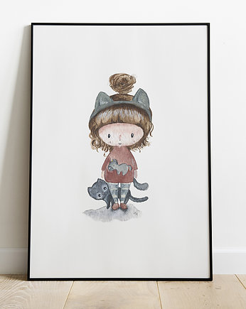 Plakat A3 "Kitty Girl", Pookys world
