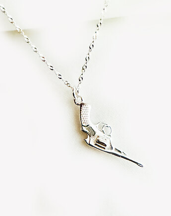 Naszyjnik z rewolwerem,  srebrny pistolet , broń, colt , western, Anemon Atelier