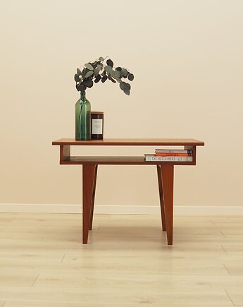 Stolik tekowy z półką, Dania, lata 60., Przetwory design