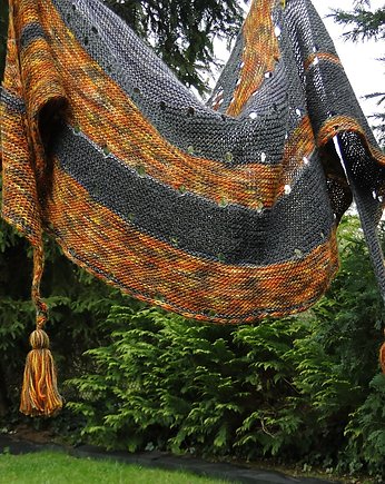 złoty chwost / chusta, agat handmade