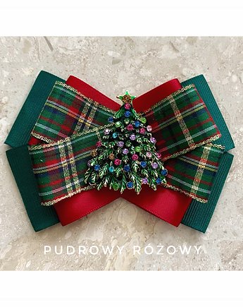 Brosza z Choinką Święta Mikołajki, Pudrowy Różowy