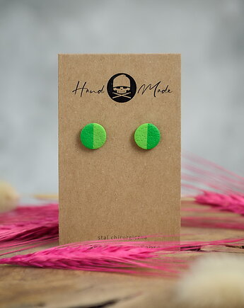 Kolczyki Dots Half - zielone, LaCzapaKabra.biju