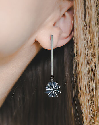 Kolczyki srebrne unikaty oksydowane, Marta jewelry
