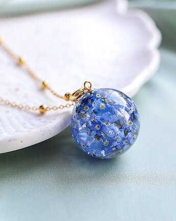 Wisiorek z niezapominajkami, nature gift