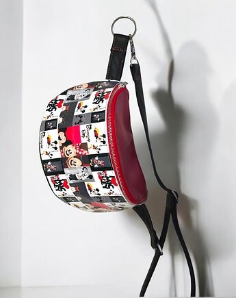 Duża nerka skórzana damska  U'POLKA, skóra naturalna, UNIQUE HandMade