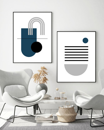 Boho geometria - zestaw plakatów, HOG STUDIO