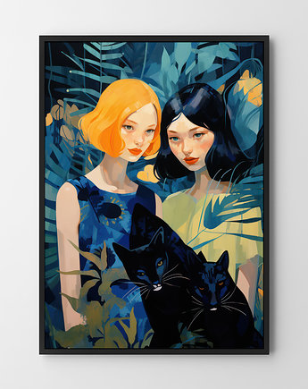 Girls Dziewczyny - plakat/ilustracja na prezent, HOG STUDIO