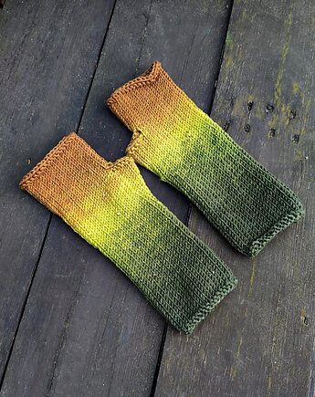 Jesienne ombre / mitenki, agat handmade