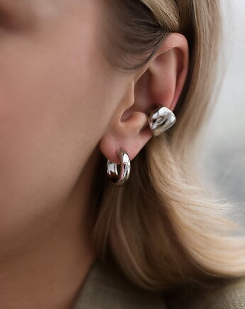 Srebrne kolczyki koła ze stali chirurgicznej premium Paraiso Novelle, Paraiso