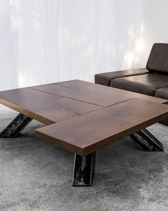 Stolik kawowy lity Dębowy Design Loft Industrial, ving