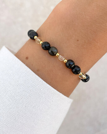 Talizman - obsydian, cytryn, hematyt - ochrona i dobrobyt, Bring Biżuteria