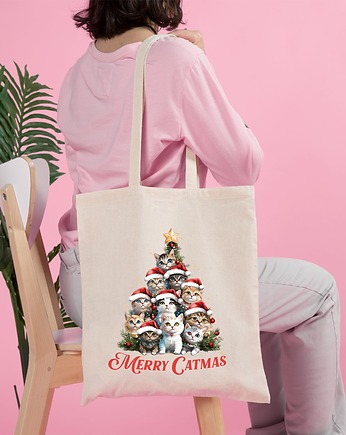KOCIA CHOINKA  torba bawełnianan z nadrukiem, ART ORGANIC