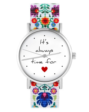 Zegarek - Time for love - folk biały, nato, yenoo