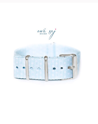 Pasek do zegarka, nato strap dots blue, Makaliboo