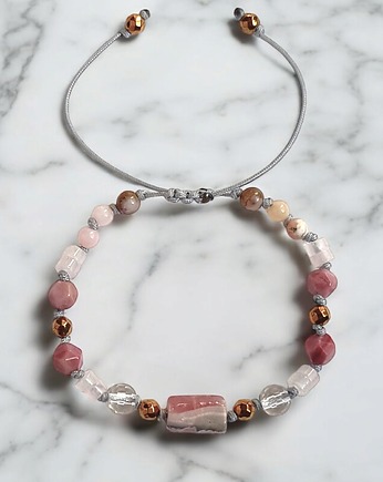 SELF LOVE - amulet - RODOCHROZYT, rodonit, opal, k.górski,  k.różowy, kaktusia