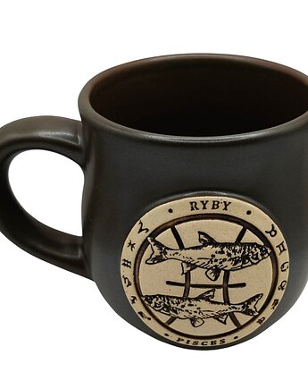 Kubek Ceramiczny 300 ml ze Znakiem Zodiaku Ryby, Sklep Angelos