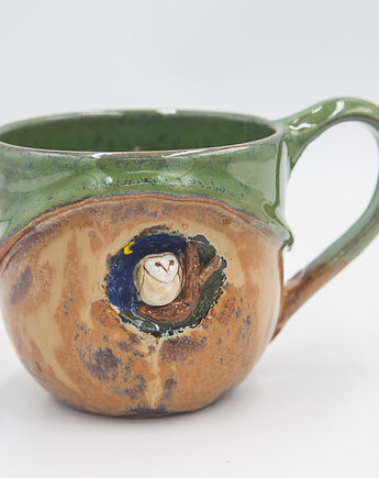 Kubek z sową 2, błotko. pracownia ceramiki