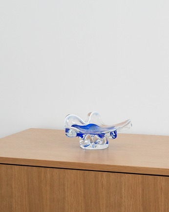 Patera kwiat, szkło Murano, włoski design, lata 60, produkcja: Włochy, Przetwory design