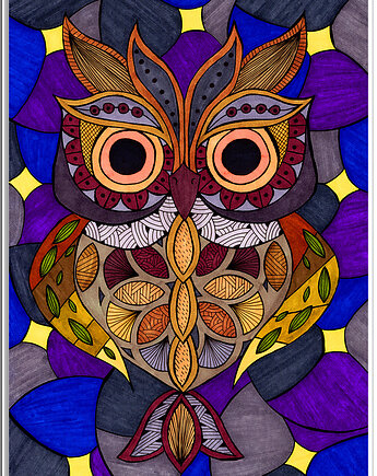 10. SOWA - rysunek, plakat., kama4you