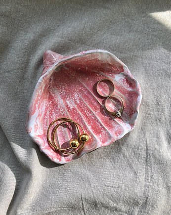 Ceramiczna muszelka na biżuterię, Makatka Polka Ceramiczna
