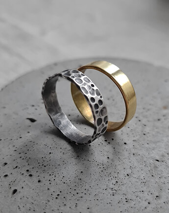 Obrączki SPECTRUM srebro i mosiądz, COCONUT