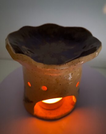 Grzybek ceramiczny podgrzewacz - kominek, Pracownia ceramiczna Madziejka