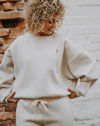 Bluza Basic oversize beżowa, BejbiStory