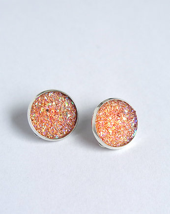 Klipsy - Druzy morelowe, yenoo