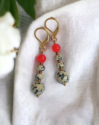 UNIKATOWE kolczyki : red currant collection : kolczyki III, kaktusia