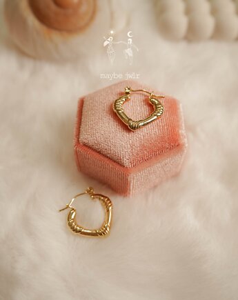 Kolczyki pozłacane Statement Hoops, Maybe Jwlr