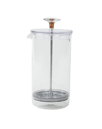 French press Guzzini ze szkła i tworzywa, Włochy, lata 70., Przetwory design