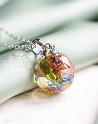 Naszyjnik z leśną kompozycją, nature gift