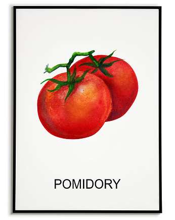 Plakat  GRAFIKA POMIDORY warzywa ZIOŁA, Bajkowe Obrazki