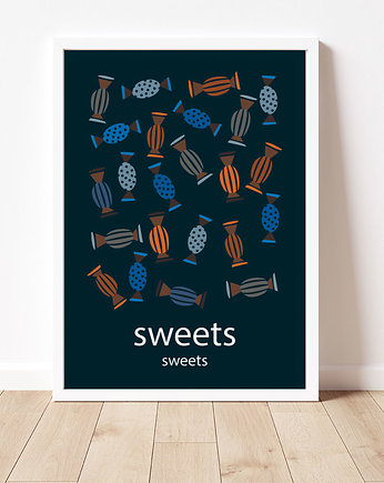 Plakat z napisem sweets, Dekorando