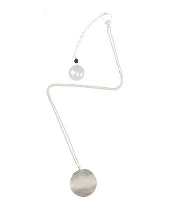 Full moon: srebrny naszyjnik z księżycem w pełni, OM jewellery