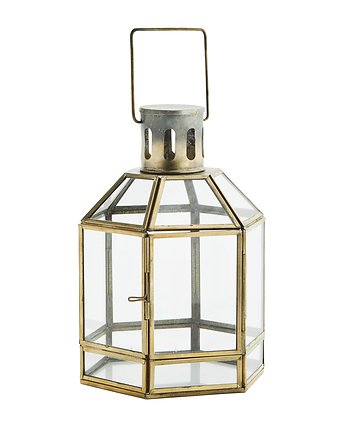 Lampion vintage złoty 22cm metalowy, OKAZJE - Prezenty na 18 dla kolegi