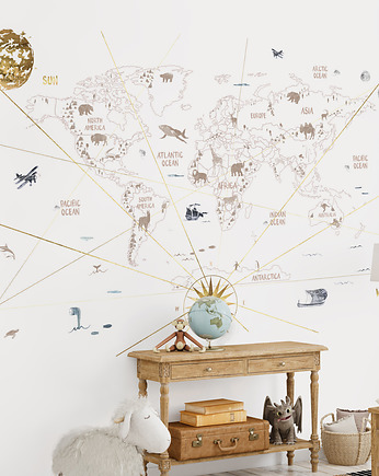 Tapeta dla dzieci Mapa Świata  2 (mural), Humpty Dumpty Room Decoration