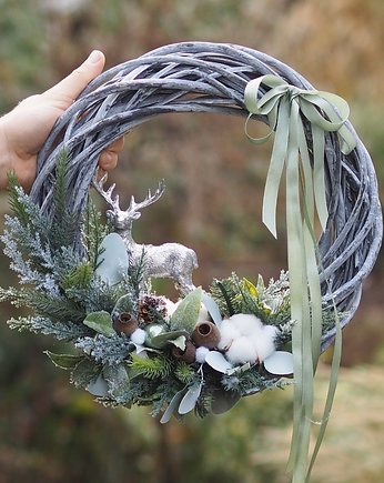 Wianek świąteczny NORDIC DEER, FlodiaAtelier