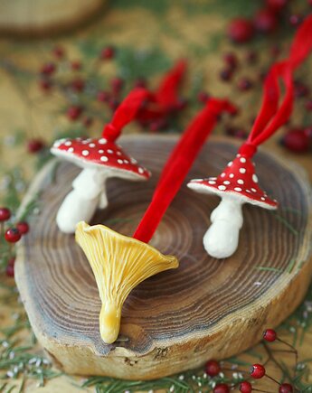 Zestaw grzybków na choinkę, Velvet Craft