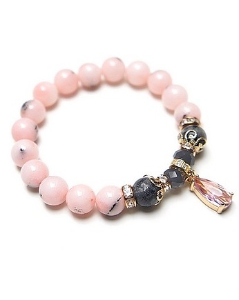 Kolekcja Rich - Opal pink /glamour/ - bransoletka, KiKa pracownia