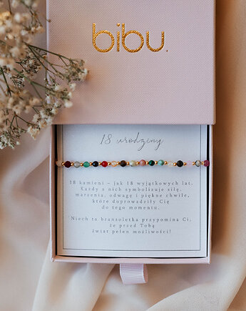 Bransoletka z kamieni na 18 urodziny, prezent na 18stkę, Bibu bijoux